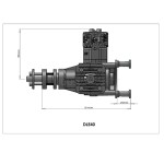 New DLE Engine DLE-40cc Twin Gasoline W/ Electronic Ignition for RC Plane Twin Gasoline RC Plane